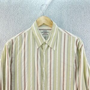 VTG 90s Ralph Lauren Polo Jeans Co. Mens L Striped Button Down Long Sleeve Shirt